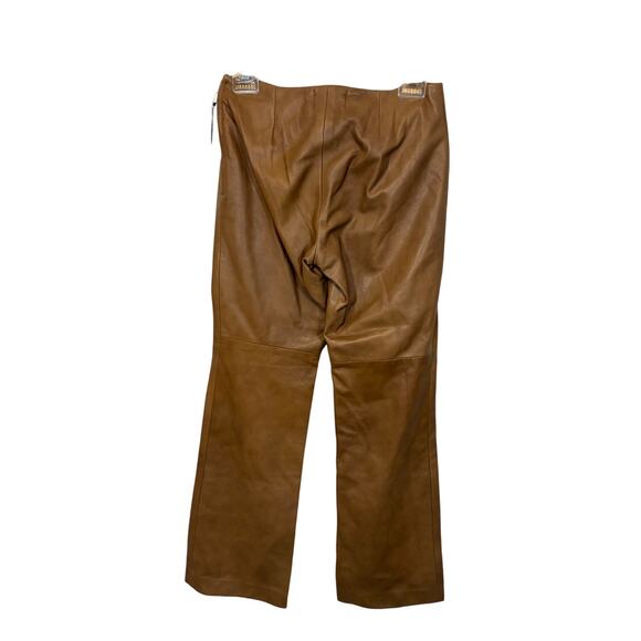 NWT Hey Jude Leather Pants Bootcut Brown Lined Soft Cowboy Western Neutral M - Picture 4 of 5